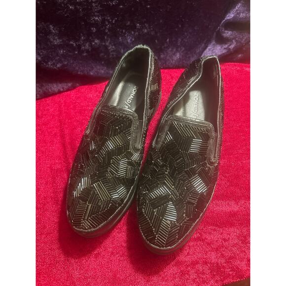 Donald/Pliner Women’s Blk Beaded Loafer Casual Slip-on Shoe - Picture 1 of 12